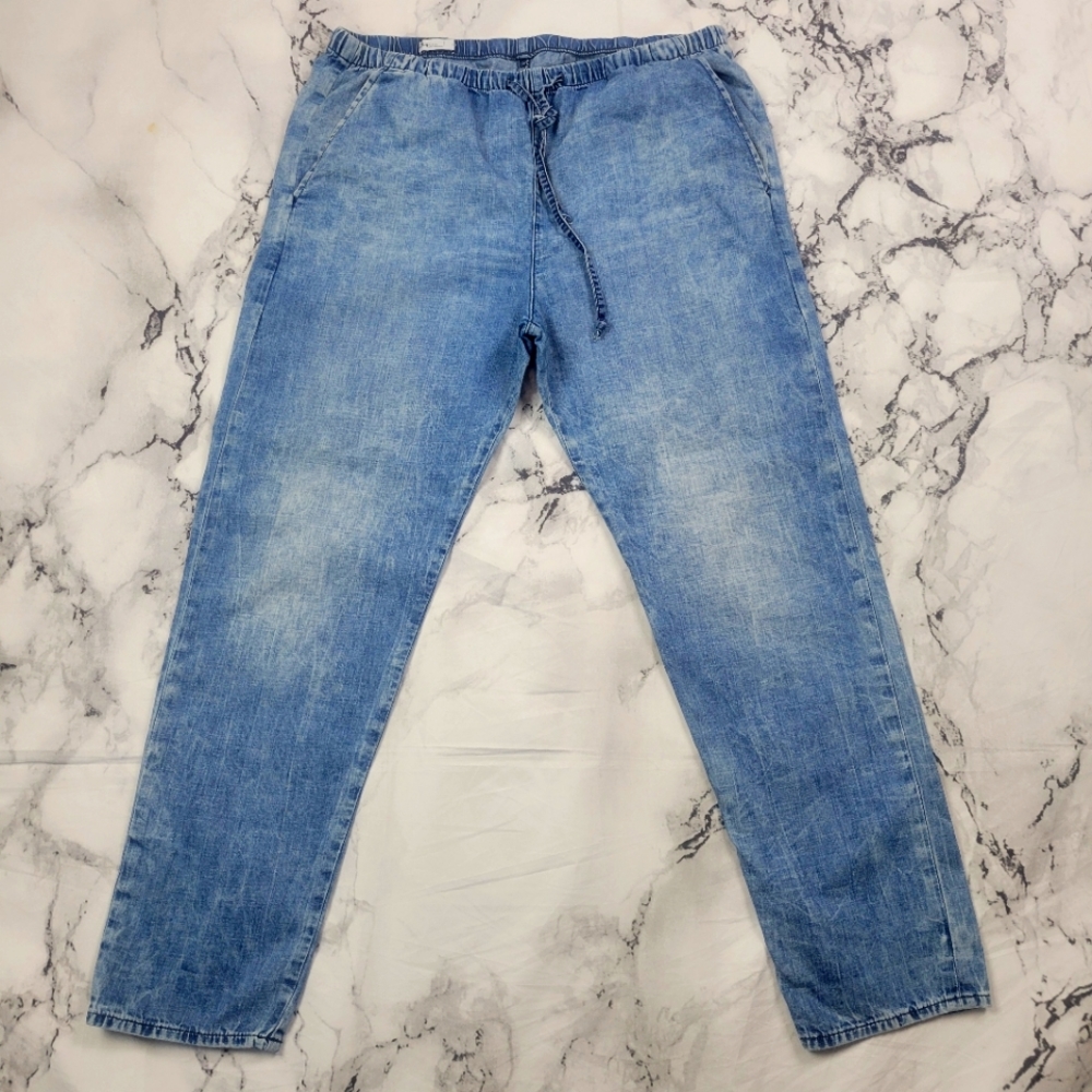 GAP 1969 soft trouser track loungewear pant straight sz Large relaxed comfy jean